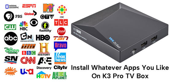 ODM K3 Pro แอนดรอยด์ IPTV Box เครือข่าย OTT Streaming Box ตลอดชีวิต