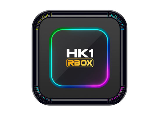 8K WiFi DIY IPTV Box Android 13.0 TV Box พร้อมไฟ LED สีสัน